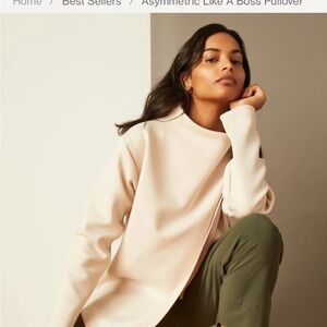 Aday Asymmetric Pullover Top in Soft Cream